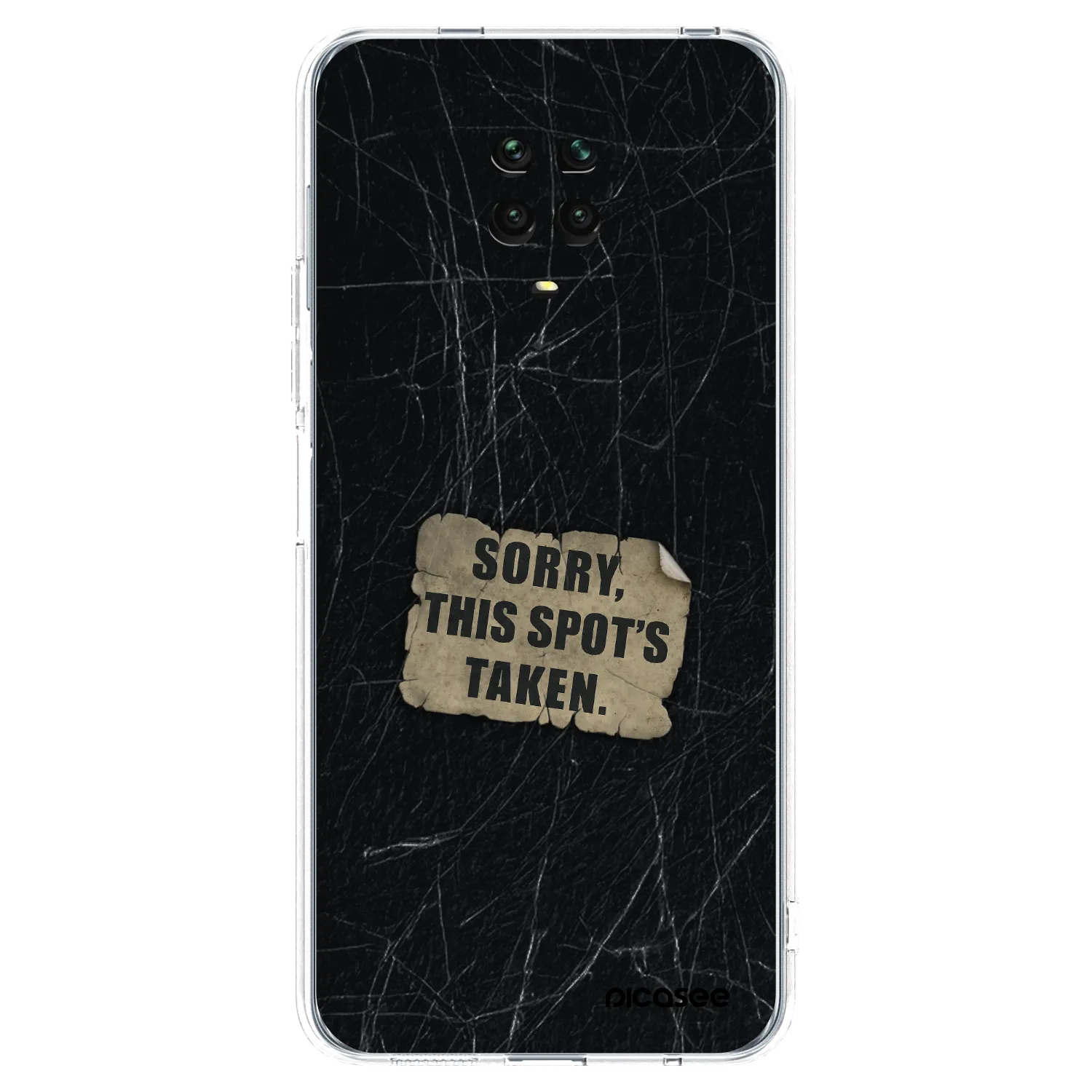 Picasee silikónový prehľadný obal pre Xiaomi Redmi Note 9 Pro - SORRY