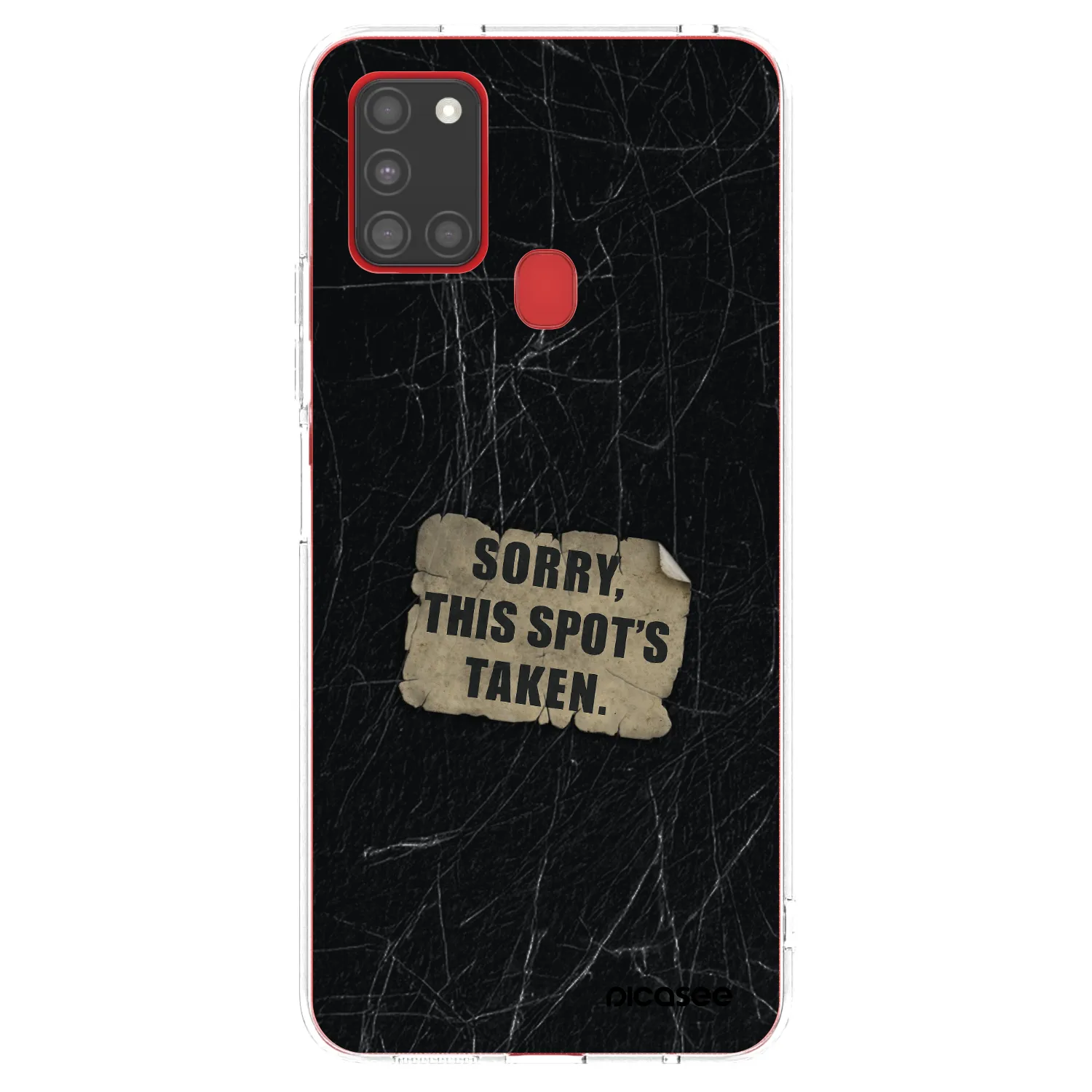 Picasee silikónový prehľadný obal pre Samsung Galaxy A21s - SORRY