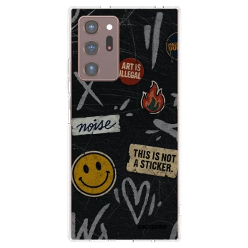 Picasee silikónový prehľadný obal pre Samsung Galaxy Note 20 Ultra - STICKERS x TAGS