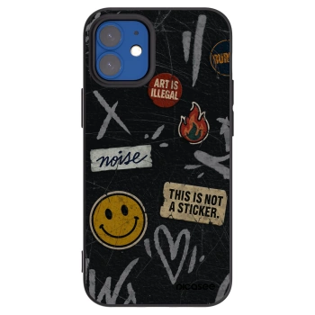 Picasee silikónový čierny obal pre Apple iPhone 12 mini - STICKERS x TAGS
