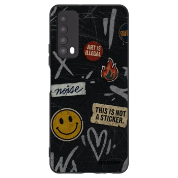 Picasee silikónový čierny obal pre Huawei P Smart 2021 - STICKERS x TAGS