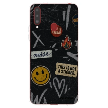 Picasee silikónový prehľadný obal pre Samsung Galaxy A20s - STICKERS x TAGS