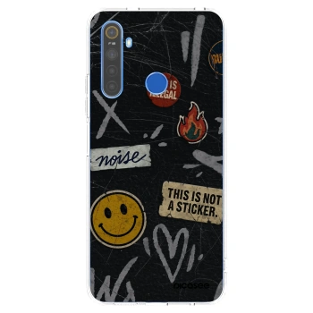 Picasee silikónový prehľadný obal pre Realme 5 - STICKERS x TAGS
