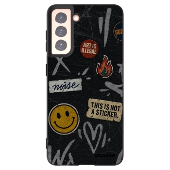 Picasee silikónový čierny obal pre Samsung Galaxy S21 5G G991B - STICKERS x TAGS