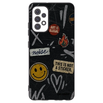 Picasee silikónový čierny obal pre Samsung Galaxy A32 5G A326B - STICKERS x TAGS