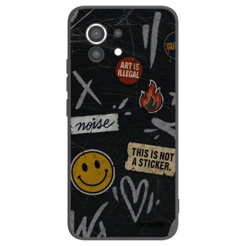 Picasee silikónový čierny obal pre Xiaomi Mi 11 - STICKERS x TAGS