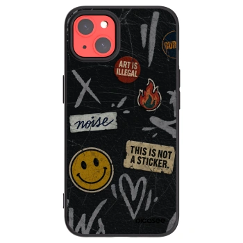 Picasee silikónový čierny obal pre Apple iPhone 13 - STICKERS x TAGS