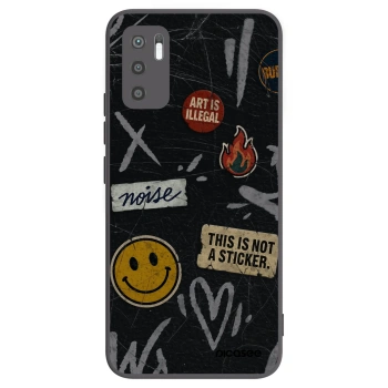 Picasee silikónový čierny obal pre Xiaomi Redmi Note 10 5G - STICKERS x TAGS