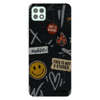 Picasee silikónový prehľadný obal pre Samsung Galaxy A22 A226B 5G - STICKERS x TAGS