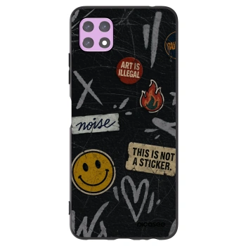 Picasee silikónový čierny obal pre Samsung Galaxy A22 A226B 5G - STICKERS x TAGS