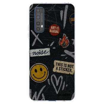 Picasee silikónový prehľadný obal pre Realme 7 - STICKERS x TAGS