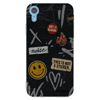 Picasee silikónový prehľadný obal pre Apple iPhone XR - STICKERS x TAGS
