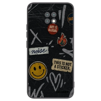 Picasee silikónový čierny obal pre Xiaomi Redmi Note 9T - STICKERS x TAGS