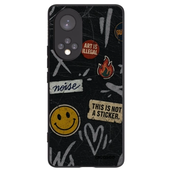 Picasee silikónový čierny obal pre Honor 50 5G - STICKERS x TAGS