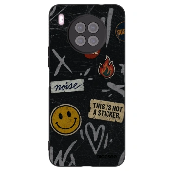 Picasee silikónový čierny obal pre Huawei Nova 8i - STICKERS x TAGS