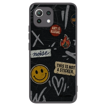 Picasee silikónový čierny obal pre Xiaomi 11 Lite 5G NE - STICKERS x TAGS