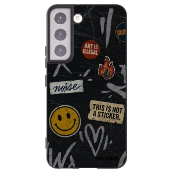 Picasee silikónový čierny obal pre Samsung Galaxy S22 5G - STICKERS x TAGS