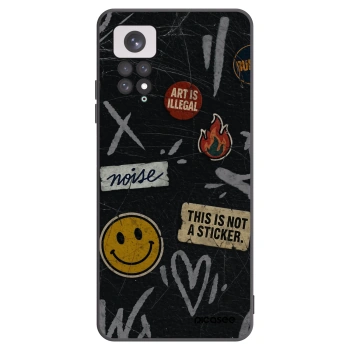 Picasee silikónový čierny obal pre Xiaomi Redmi Note 11 - STICKERS x TAGS