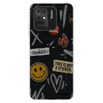 Picasee silikónový prehľadný obal pre Xiaomi Redmi 10C - STICKERS x TAGS
