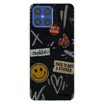 Picasee silikónový prehľadný obal pre Honor X8 4G - STICKERS x TAGS