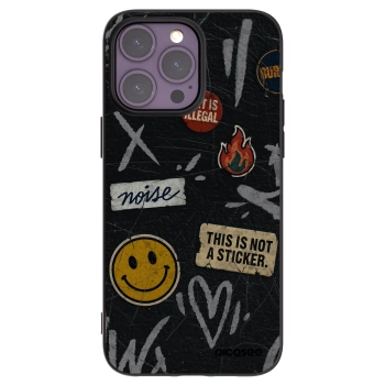 Picasee silikónový čierny obal pre Apple iPhone 14 Pro Max - STICKERS x TAGS