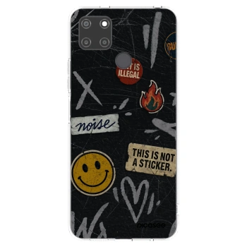 Picasee silikónový prehľadný obal pre Realme C21Y - STICKERS x TAGS