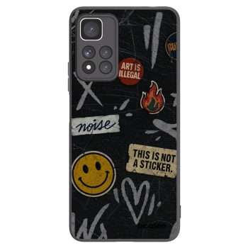 Picasee silikónový čierny obal pre Xiaomi Redmi Note 11 Pro+ 5G - STICKERS x TAGS