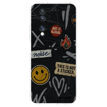 Picasee silikónový prehľadný obal pre Honor 70 - STICKERS x TAGS