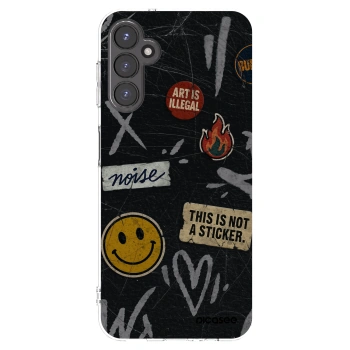 Picasee silikónový prehľadný obal pre Samsung Galaxy A14 5G A146P - STICKERS x TAGS