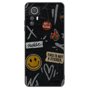 Picasee silikónový čierny obal pre Xiaomi Redmi Note 12S - STICKERS x TAGS