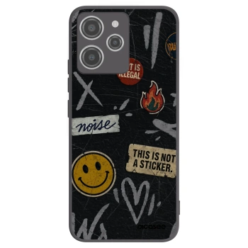Picasee silikónový čierny obal pre Xiaomi Redmi 12 4G - STICKERS x TAGS
