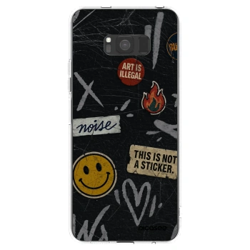 Picasee silikónový prehľadný obal pre Samsung Galaxy S8 G950F - STICKERS x TAGS