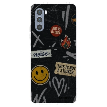 Picasee silikónový prehľadný obal pre Motorola Moto G62 - STICKERS x TAGS