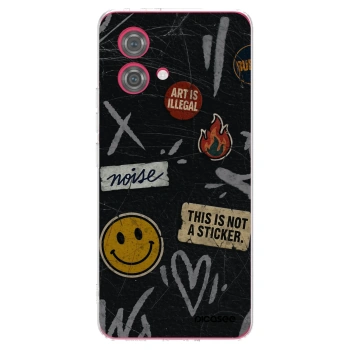 Picasee silikónový prehľadný obal pre Motorola Moto G84 5G - STICKERS x TAGS