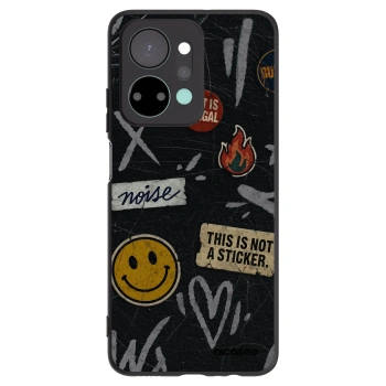 Picasee silikónový čierny obal pre Honor X7a - STICKERS x TAGS