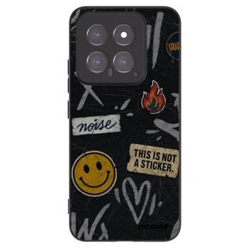 Picasee silikónový čierny obal pre Xiaomi 14 - STICKERS x TAGS