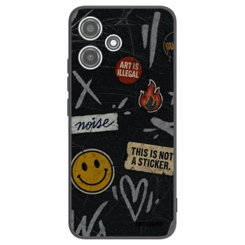 Picasee silikónový čierny obal pre Xiaomi Redmi 12 5G - STICKERS x TAGS
