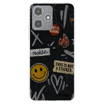 Picasee silikónový prehľadný obal pre Xiaomi Redmi 12 5G - STICKERS x TAGS