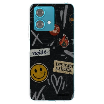 Picasee silikónový prehľadný obal pre Motorola Edge 40 Neo - STICKERS x TAGS