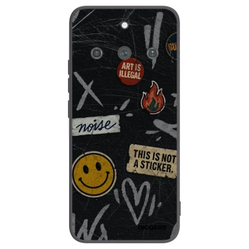 Picasee silikónový čierny obal pre Realme 11 Pro+ - STICKERS x TAGS