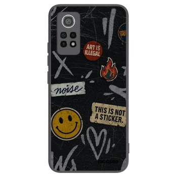 Picasee silikónový čierny obal pre Xiaomi Redmi Note 12 Pro 4G - STICKERS x TAGS