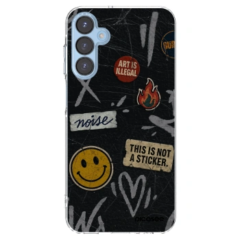 Picasee silikónový prehľadný obal pre Samsung Galaxy A15 A156B 5G - STICKERS x TAGS