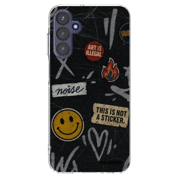 Picasee silikónový prehľadný obal pre Samsung Galaxy A15 A155F 4G - STICKERS x TAGS
