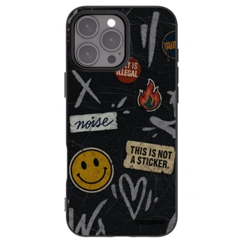 Picasee silikónový čierny obal pre Apple iPhone 16 Pro Max - STICKERS x TAGS