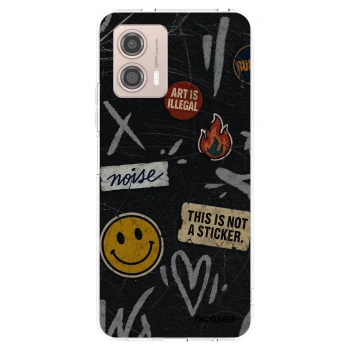 Picasee silikónový prehľadný obal pre Motorola Moto G53 5G - STICKERS x TAGS