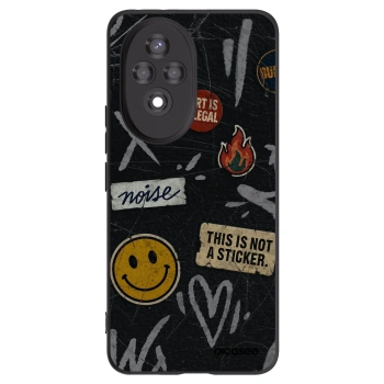 Picasee silikónový čierny obal pre Honor 200 Pro 5G - STICKERS x TAGS