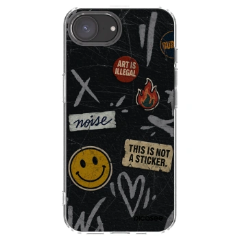 Picasee silikónový prehľadný obal pre Apple iPhone 16e - STICKERS x TAGS
