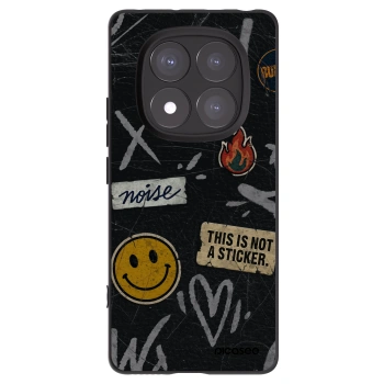 Picasee silikónový čierny obal pre Xiaomi Redmi Note 14 Pro+ 5G - STICKERS x TAGS