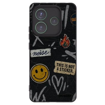Picasee silikónový čierny obal pre Xiaomi Redmi Note 14 5G - STICKERS x TAGS