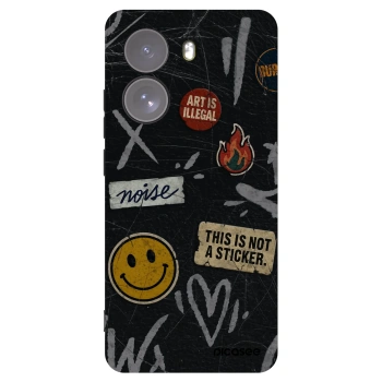 Picasee silikónový čierny obal pre Xiaomi Poco X7 - STICKERS x TAGS